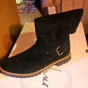 Black Suede Women's Boots Slightly Worn